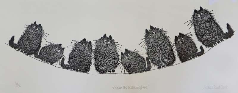 Cats on the Washing Line